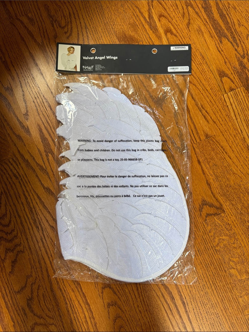 Spirit White Velvet Angel Wings
